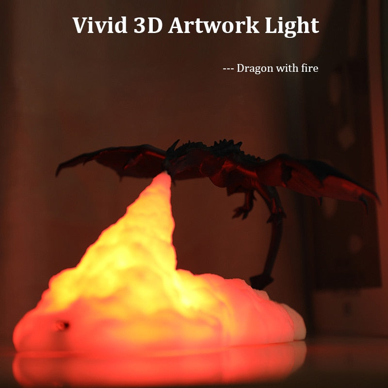 Dragon fire lamp