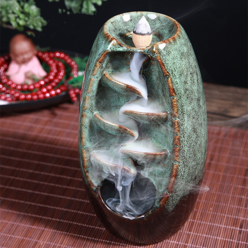 Ceramic Smokefall Incense Burner