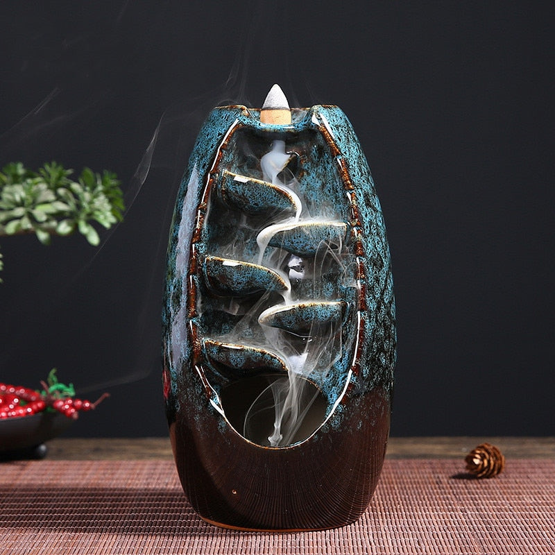 Ceramic Smokefall Incense Burner