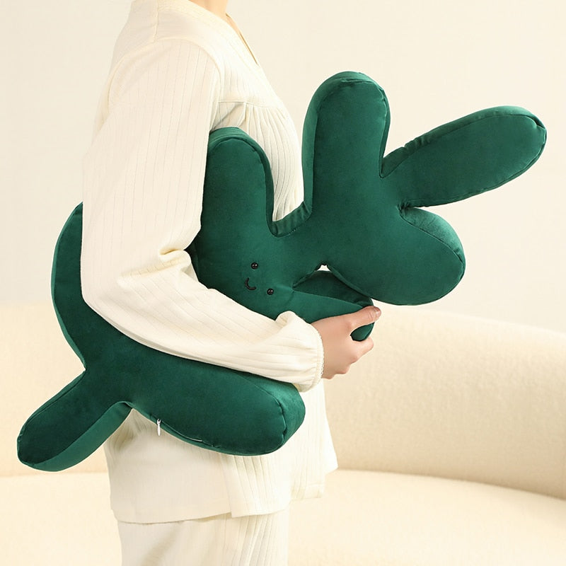 Green Leaf Plush Pillows