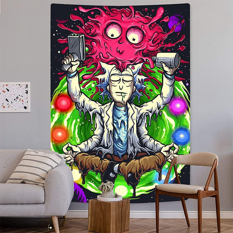 Rick N Morty Tapestry Wall Art