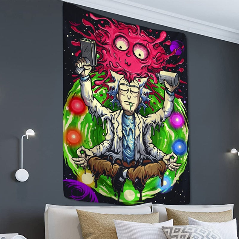 Rick N Morty Tapestry Wall Art