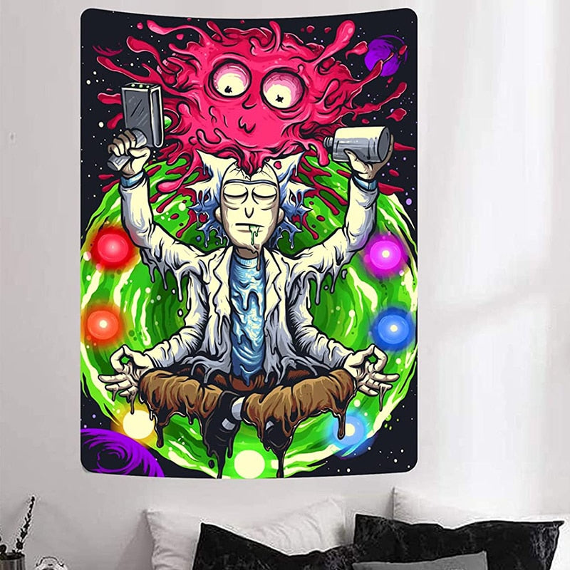 Rick N Morty Tapestry Wall Art