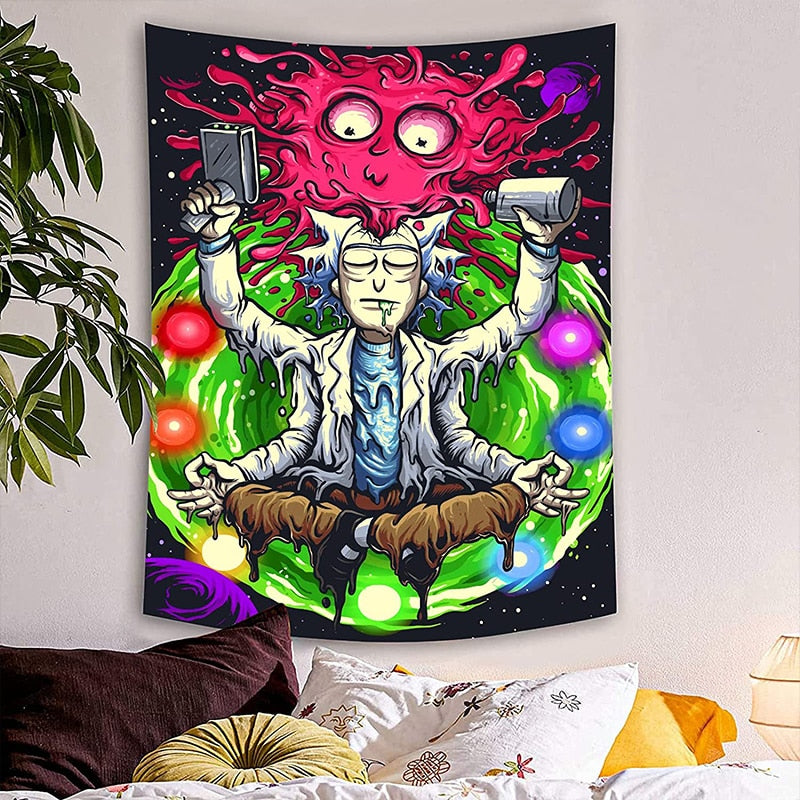 Rick N Morty Tapestry Wall Art