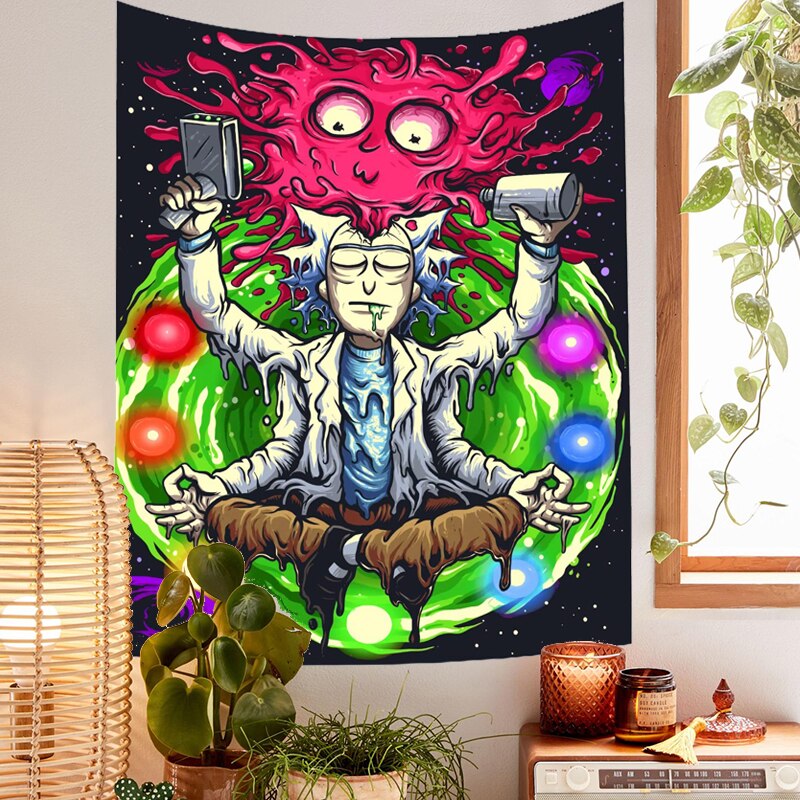 Rick N Morty Tapestry Wall Art