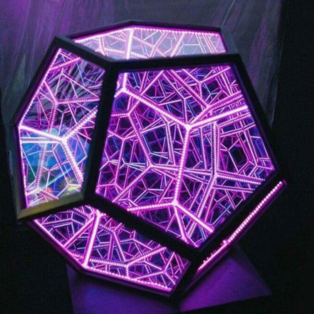 Infinite Dodecahedron Color Art Light