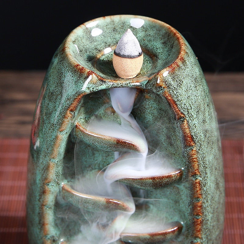 Ceramic Smokefall Incense Burner