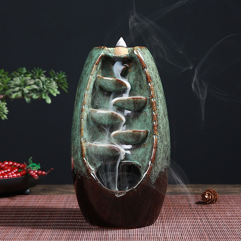 Ceramic Smokefall Incense Burner