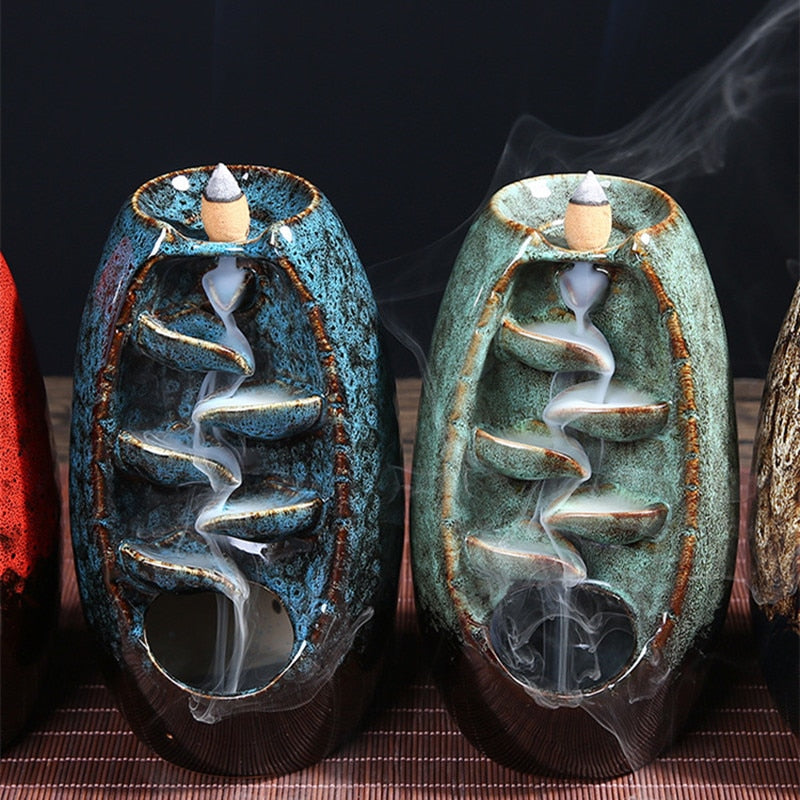 Ceramic Smokefall Incense Burner